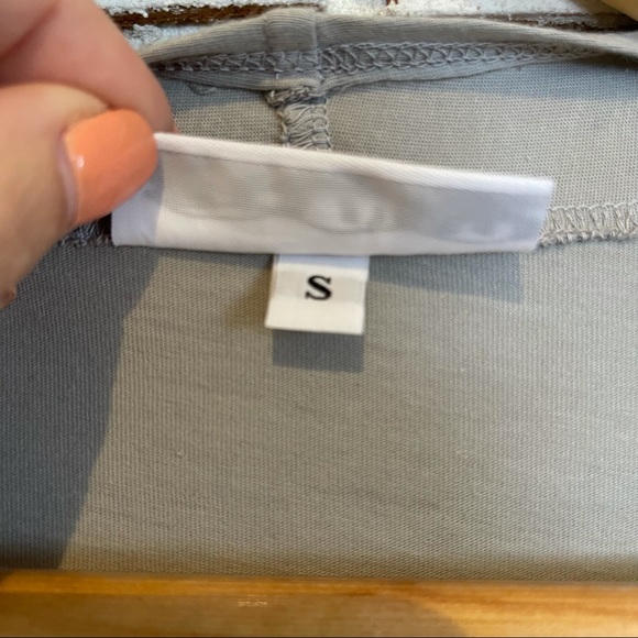 Bryn Walker duster cotton cardigan green gray - Picture 4 of 5